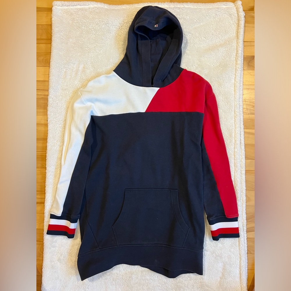 Tommy Hilfiger Tricolor Hoodie in Navy, Red, and White